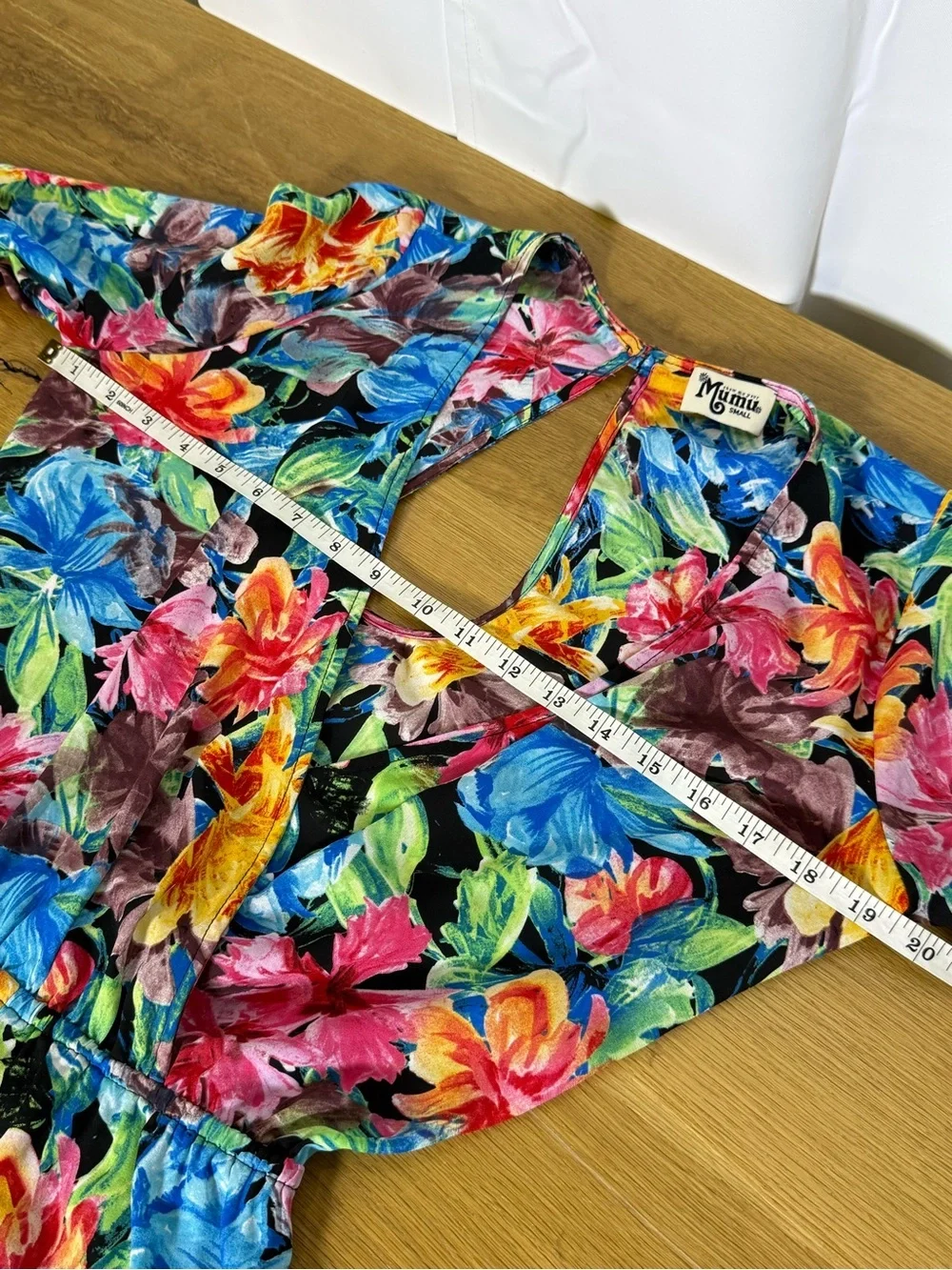 Show Me Your Mumu Black Multi-Color Floral Long sleeve Romper Coverup Size Small